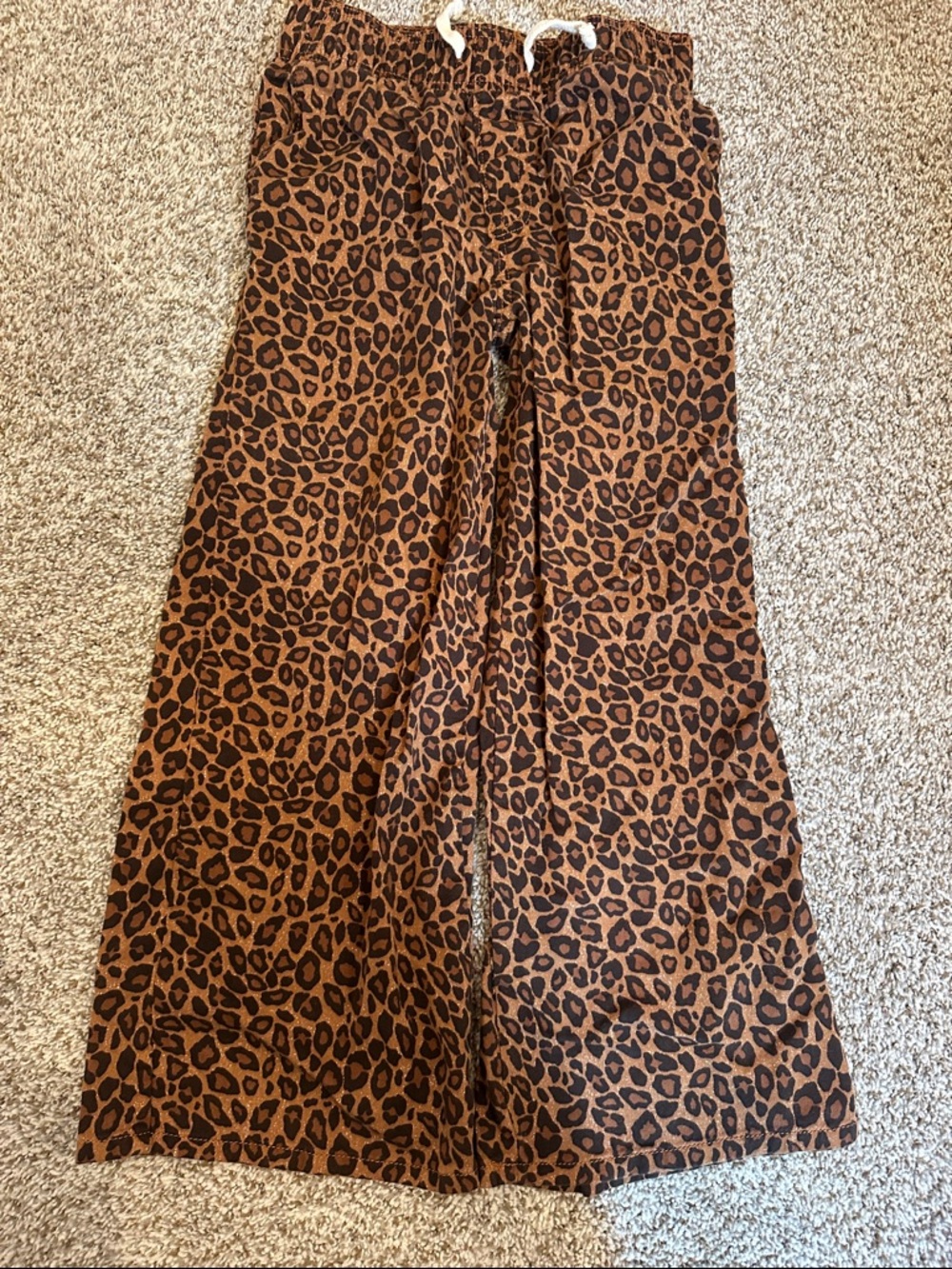 Old Navy Leopard Print Wide Leg Lounge Pants - Brown & Black
